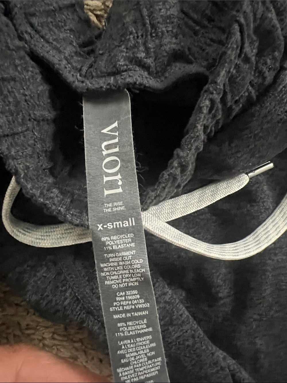 Vuori The Rise, The Shine Performance Joggers In Charcoal Heather.Size XS - Picture 8 of 8